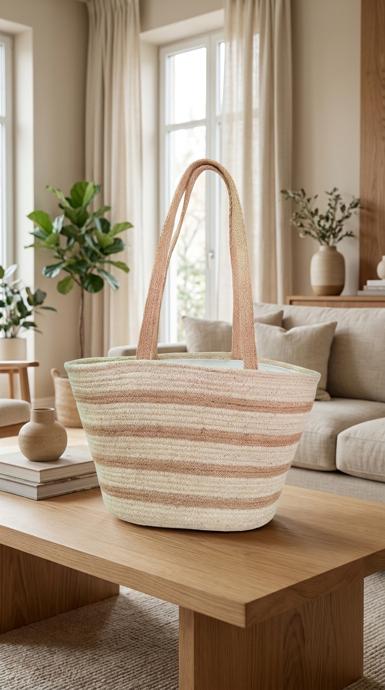 Handmade Floral Crochet Tote Bag for Women